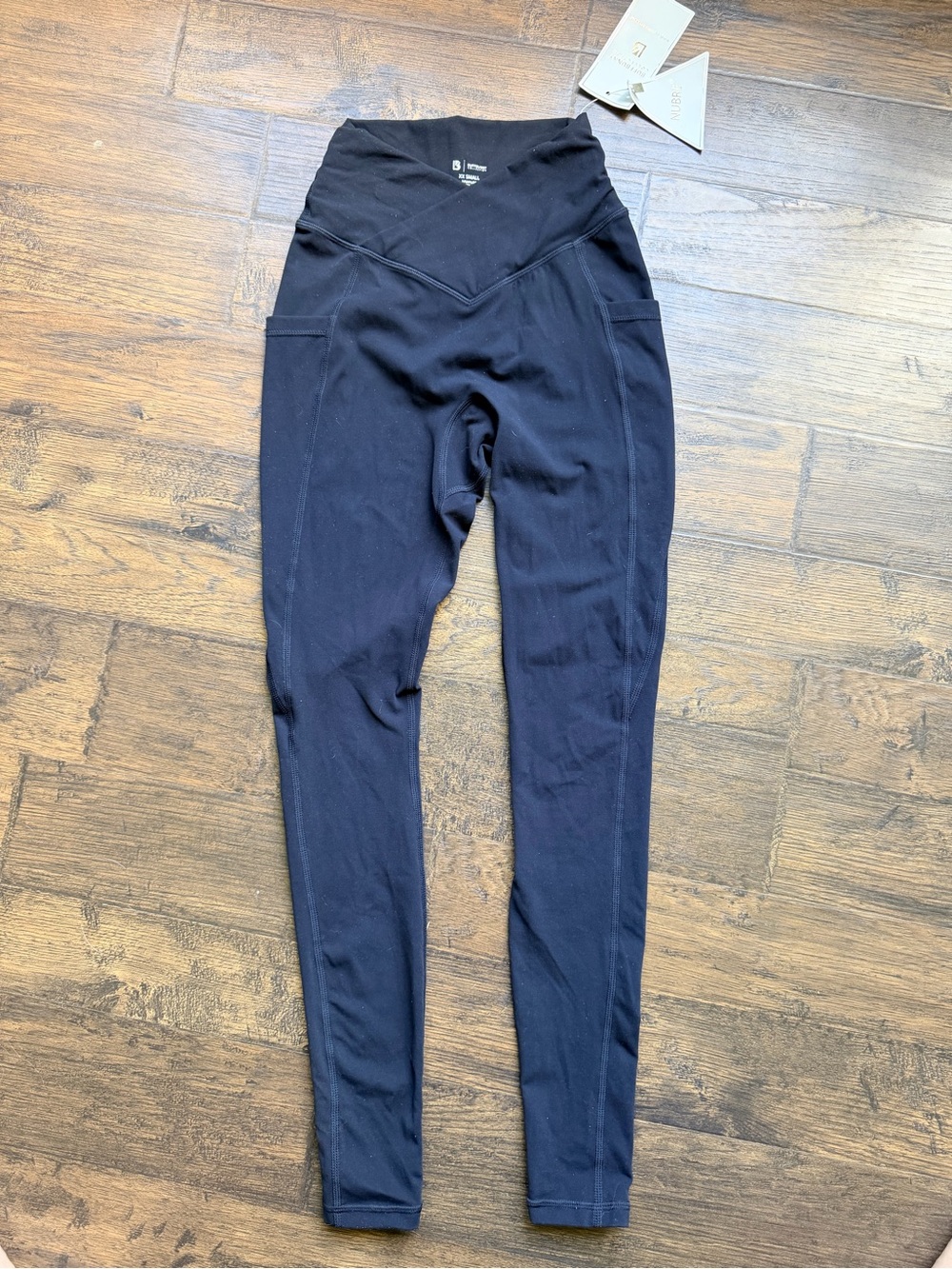 BuffBunny Legacy XXS Crossover Black High-Rise Leggings with Pockets